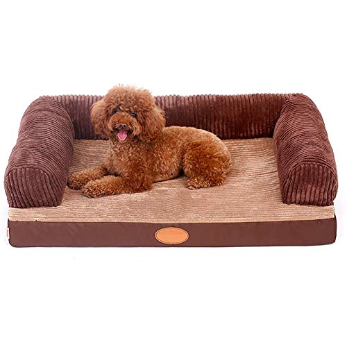 perfetto e comodo divano letto per cani Senior Letto per cani ortopedico marrone e beige memory foam 